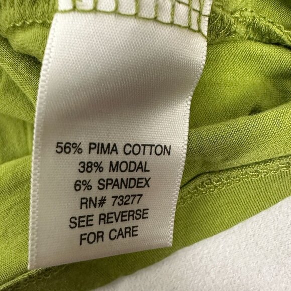 Apt. 9 Essential Green Sleeveless Tank Top 1X Pima Cotton Blend Womens - Picture 4 of 5